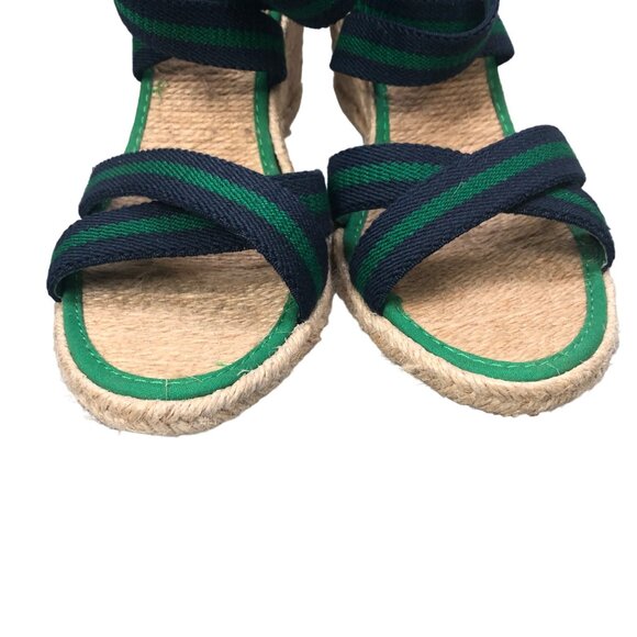 Lauren Ralph Lauren Espadrille Wedge Sandals Sz 8.5B Elastic Upper Preppy NOTE - Picture 13 of 16